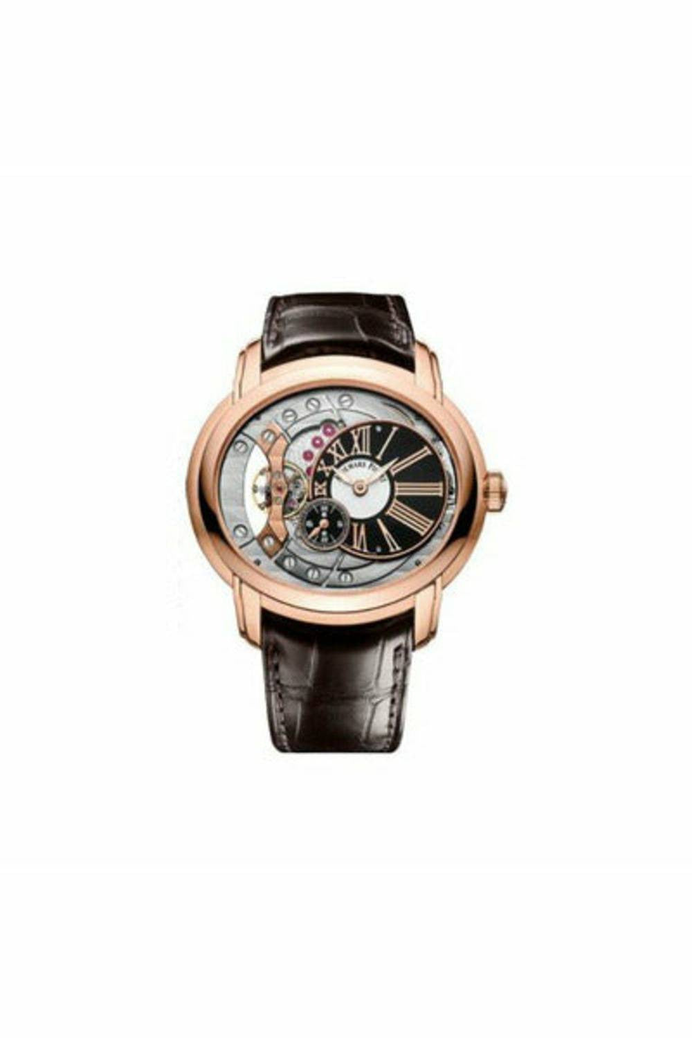 AUDEMARS PIGUET MILLENARY 4104 18KT ROSE GOLD 47MM SILVER/ANTHRACITE DIAL MEN'S WATCH-DUBAILUXURYWATCH
