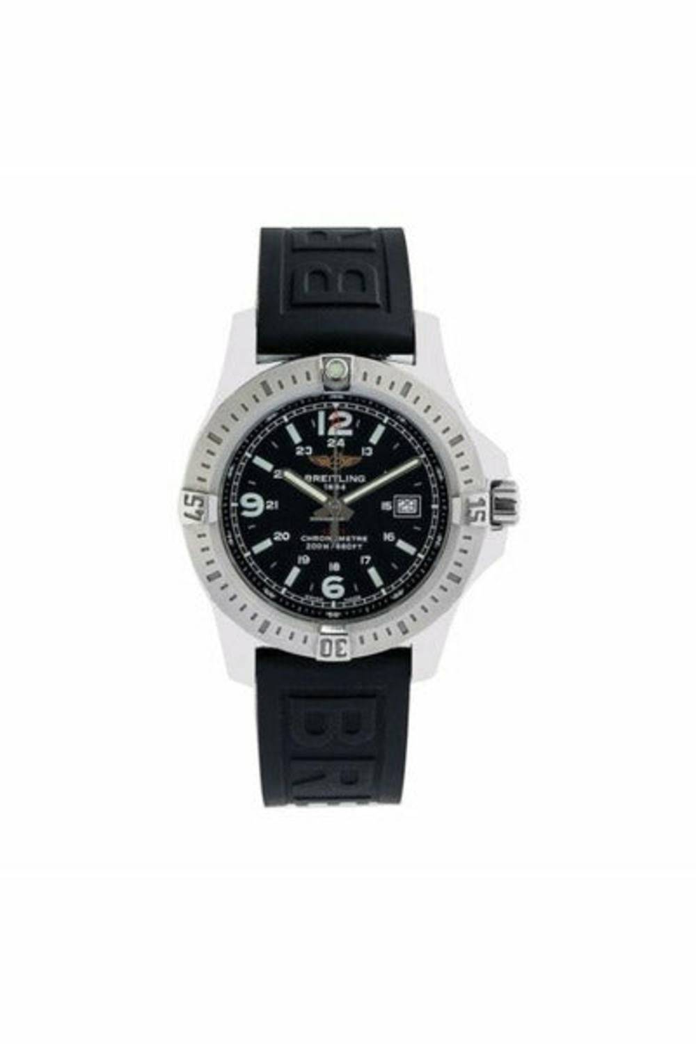BREITLING COLT BLACK DIAL BLACK RUBBER MEN'S WATCH-DUBAILUXURYWATCH