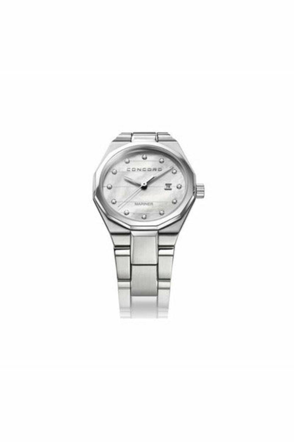 CONCORD MARINER QUARTZ STEEL MOP DIAMOND DIAL 30MM LADIES WATCH-DUBAILUXURYWATCH