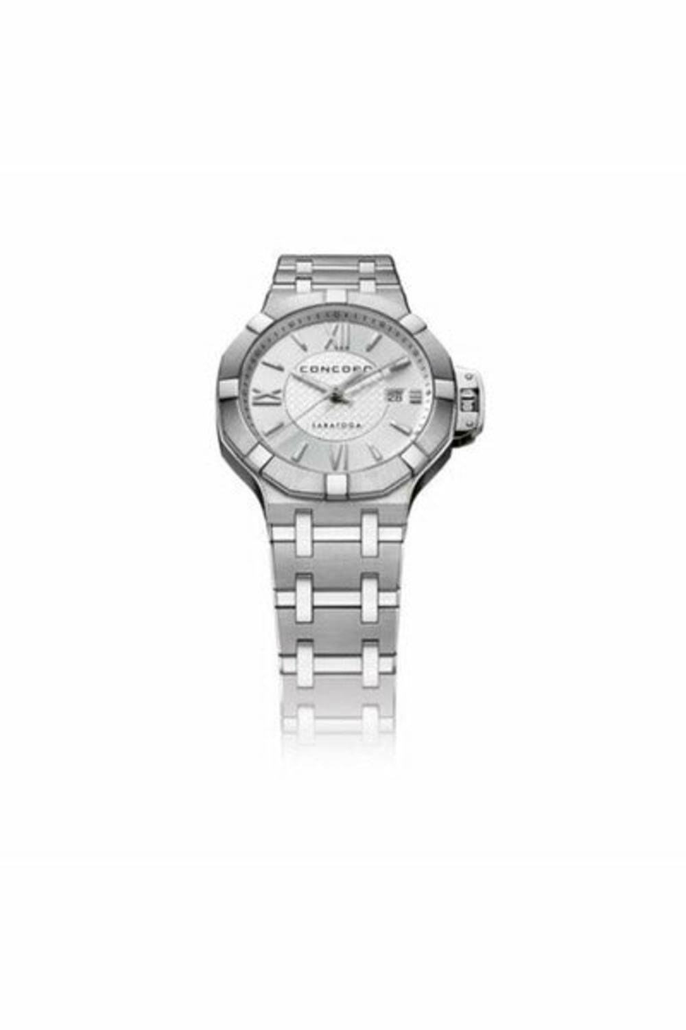 CONCORD SARATOGA STAINLESS STEEL WITH SILVER DIAL 31MM LADIES WATCH-DUBAILUXURYWATCH