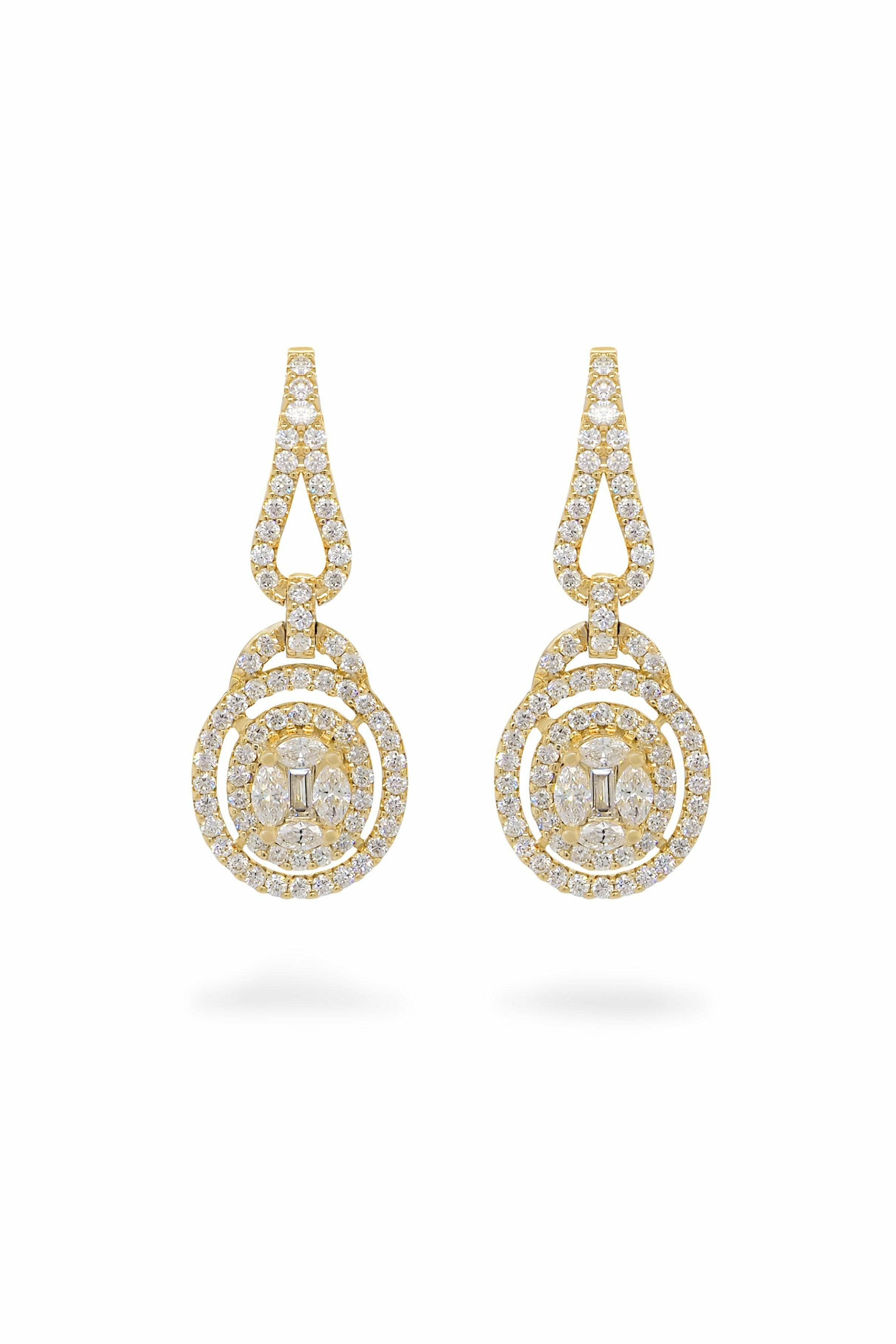 Illusion Oval Double Halo Drop-DUBAILUXURYWATCH