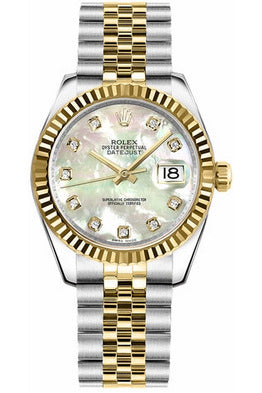 Rolex Datejust 31 Mother of Pearl Diamond Dial Watch 178273-DUBAILUXURYWATCH