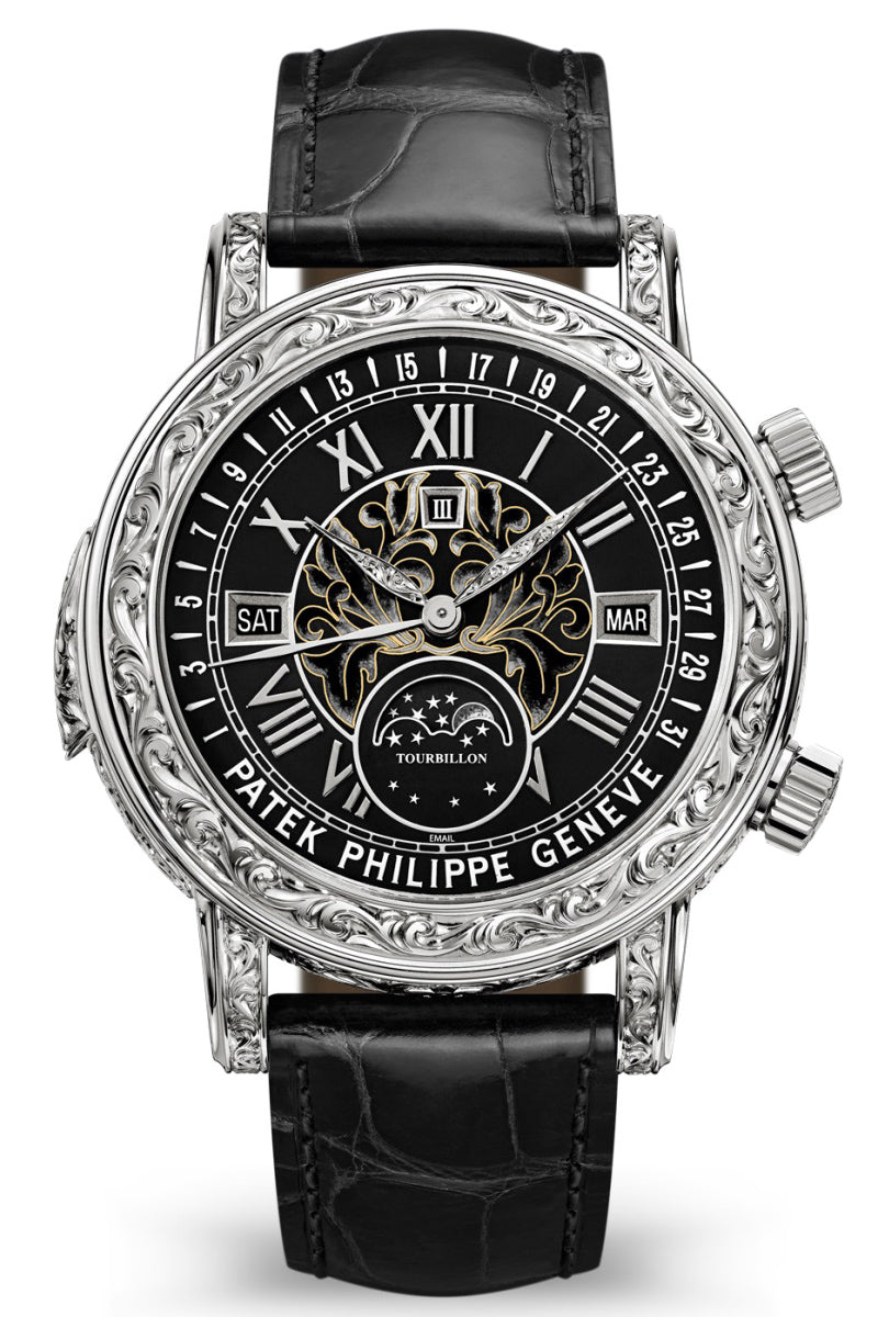 Patek Philippe Grand Complications Sky Moon Tourbillon 6002G-010 Black Dial - METALUXURY