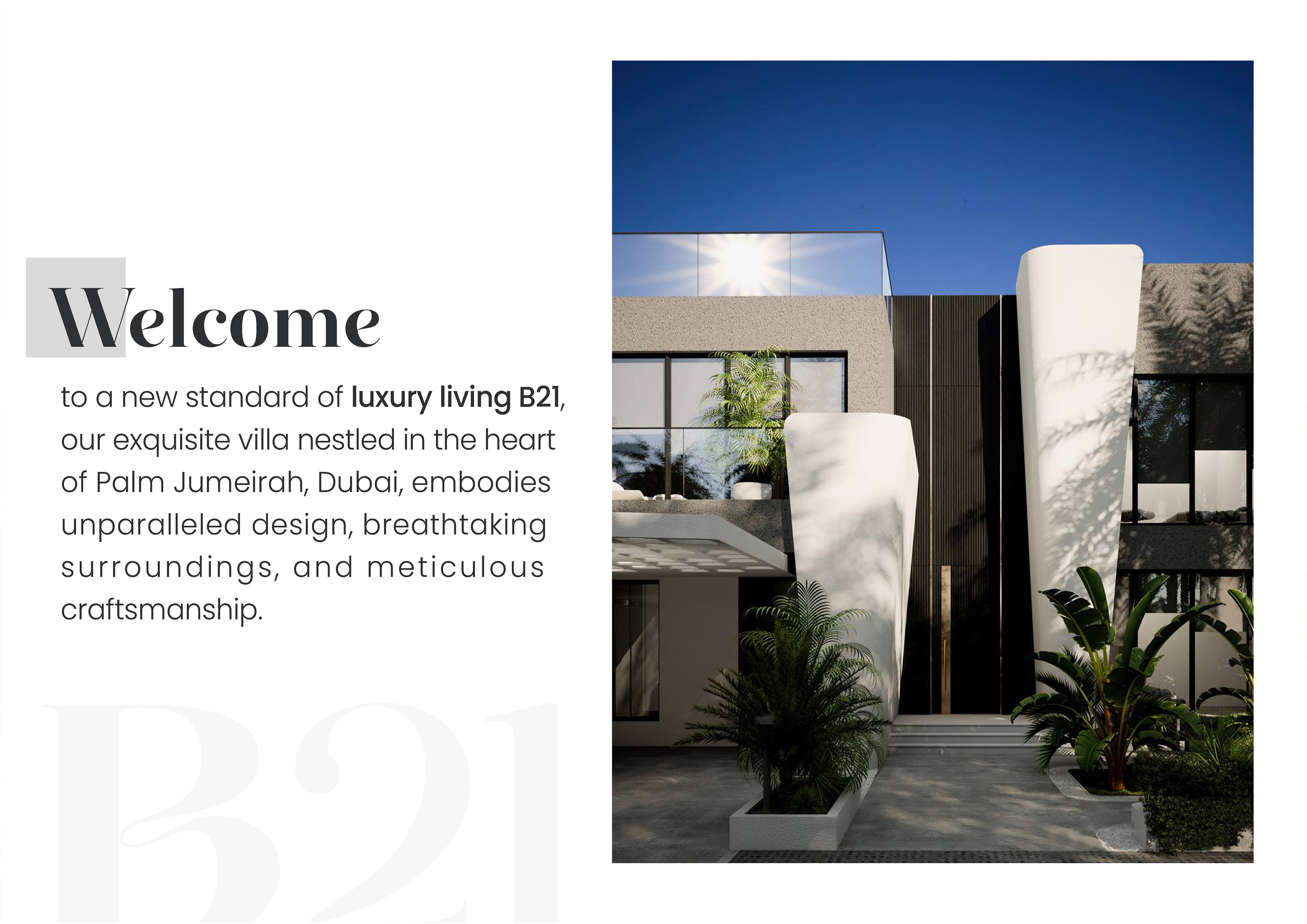 B21 Luxury Villa in Palm Jumeirah Dubai – Modern 6 Bedroom Masterpiece with Private Pool and Smart Home Technology - METALUXURY