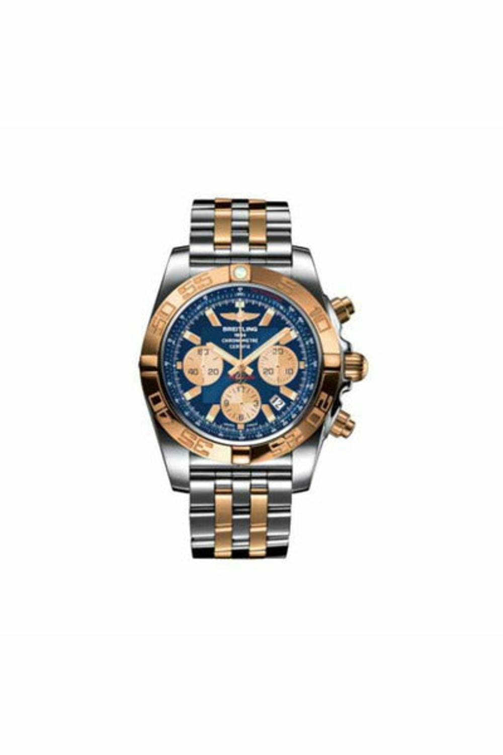 BREITLING CHRONOMAT B01 CHRONOGRAPH 44MM STAINELSS STEEL/18KT ROSE GOLD MEN'S WATCH-DUBAILUXURYWATCH