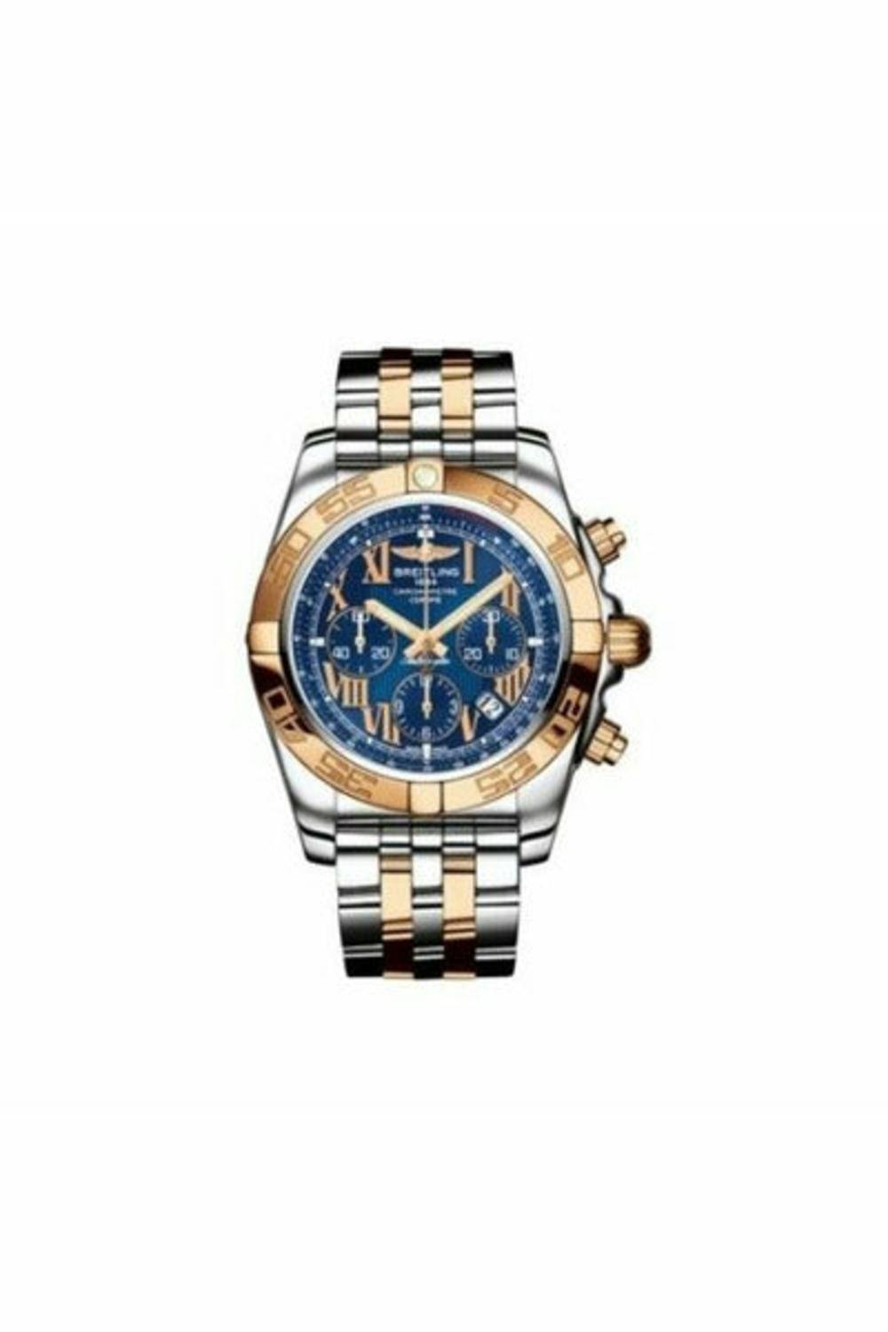 BREITLING CHRONOMAT STAINLESS STEEL/GOLD 44MM MEN'S WATCH-DUBAILUXURYWATCH