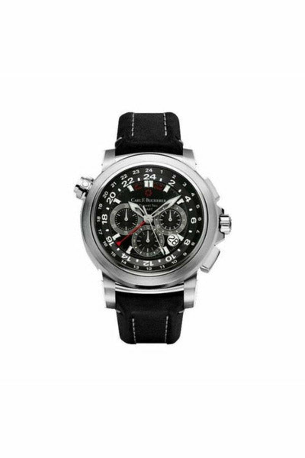 CARL F. BUCHERER PATRAVI TRAVELTEC CHRONOGRAPH 46.6MM STAINLESS STEEL MEN'S WATCH-DUBAILUXURYWATCH