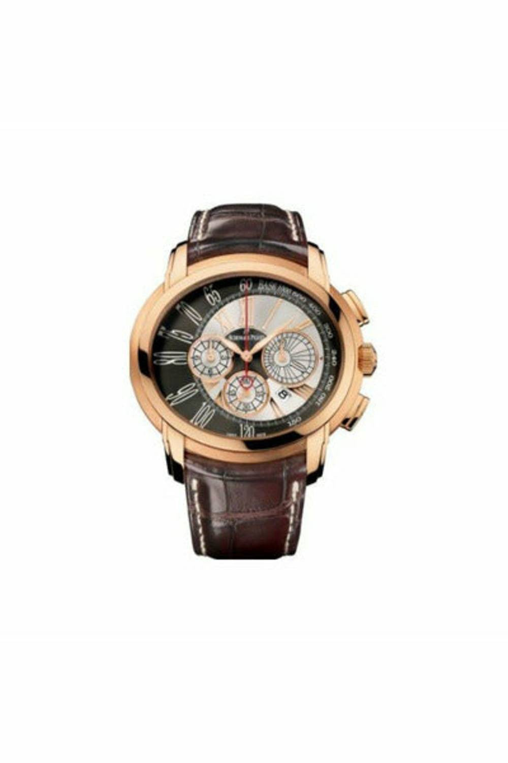 AUDEMARS PIGUET MILLENARY 18KT ROSE GOLD 47MM SILVER/ANTHRACITE DIAL MEN'S WATCH-DUBAILUXURYWATCH