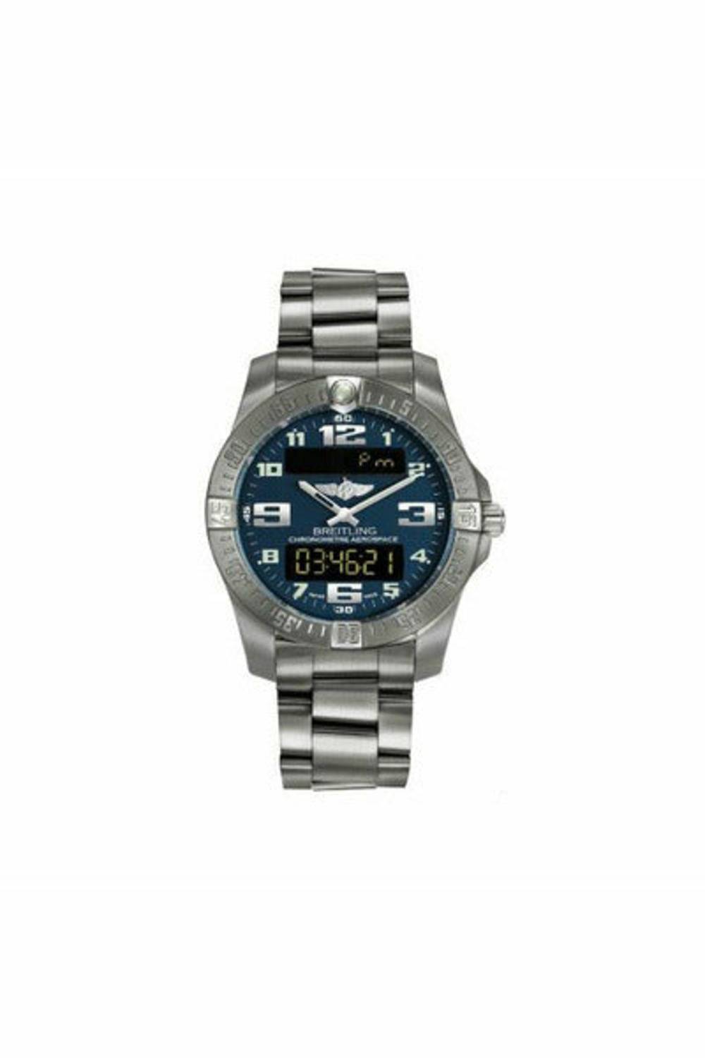 BREITLING PROFESSIONAL AEROSPACE EVO TITANIUM 43MM BLUE DIAL MEN'S WATCH-DUBAILUXURYWATCH