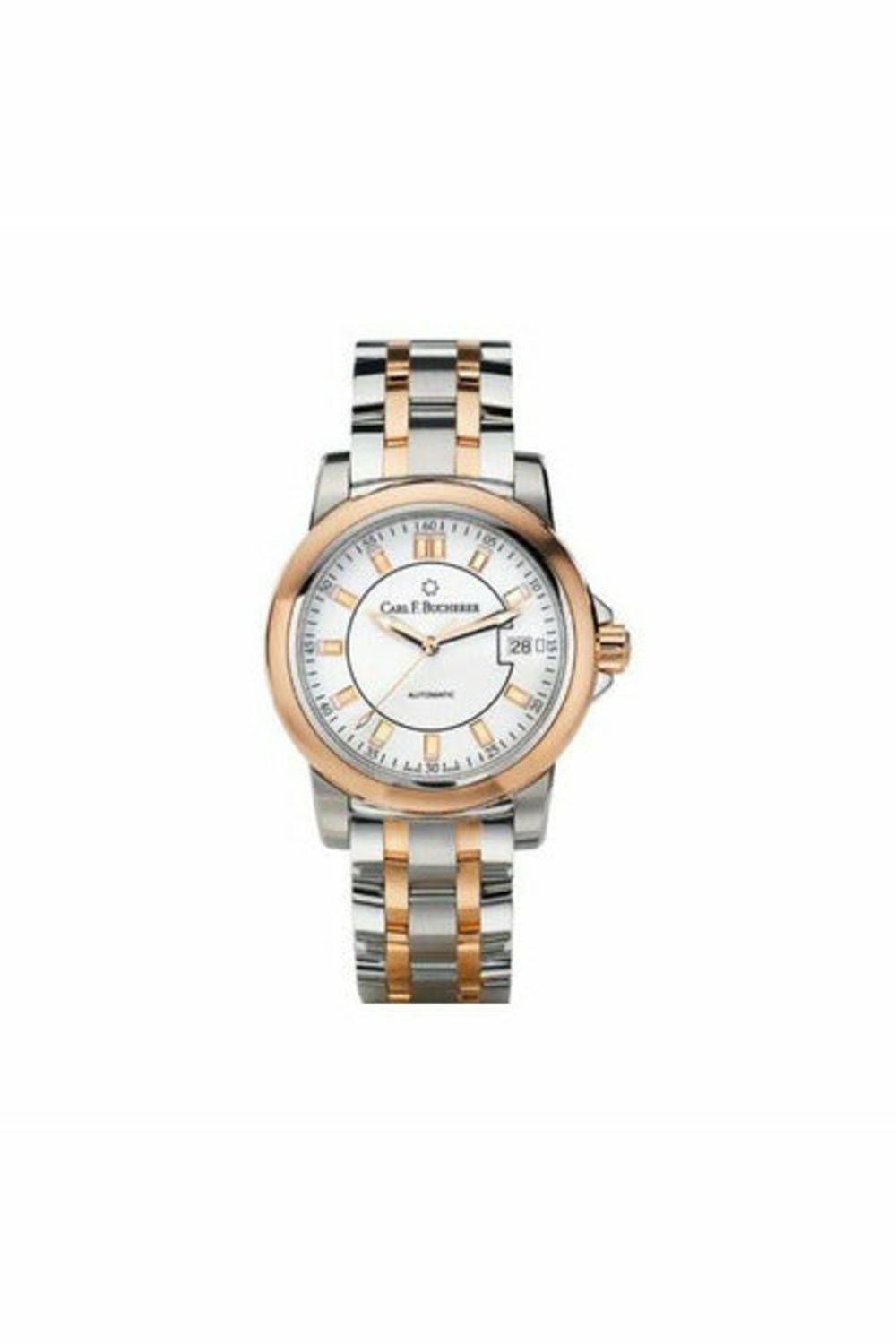 CARL F. BUCHERER PATRAVI AUTODATE TWOTONE 38MM STAINLESS STEEL/18KT ROSE GOLD UNISEX WATCH-DUBAILUXURYWATCH