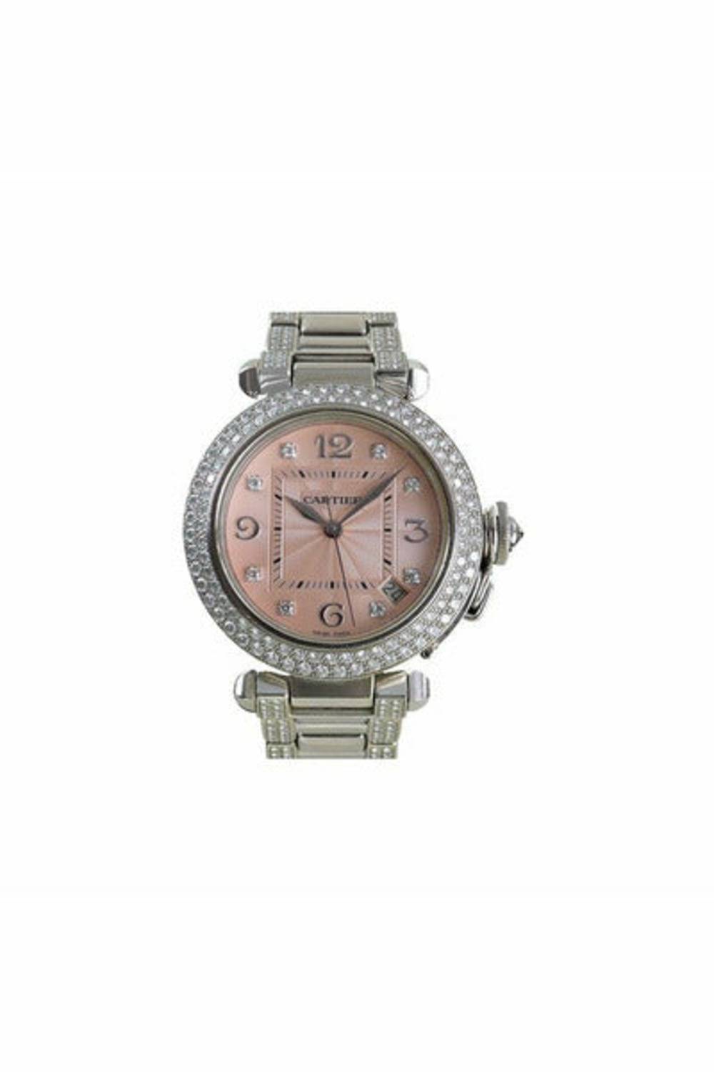 CARTIER PASHA FACTORY ORIGINAL WHITE GOLD 18K RARE REF. 2308 FACTORY-DUBAILUXURYWATCH