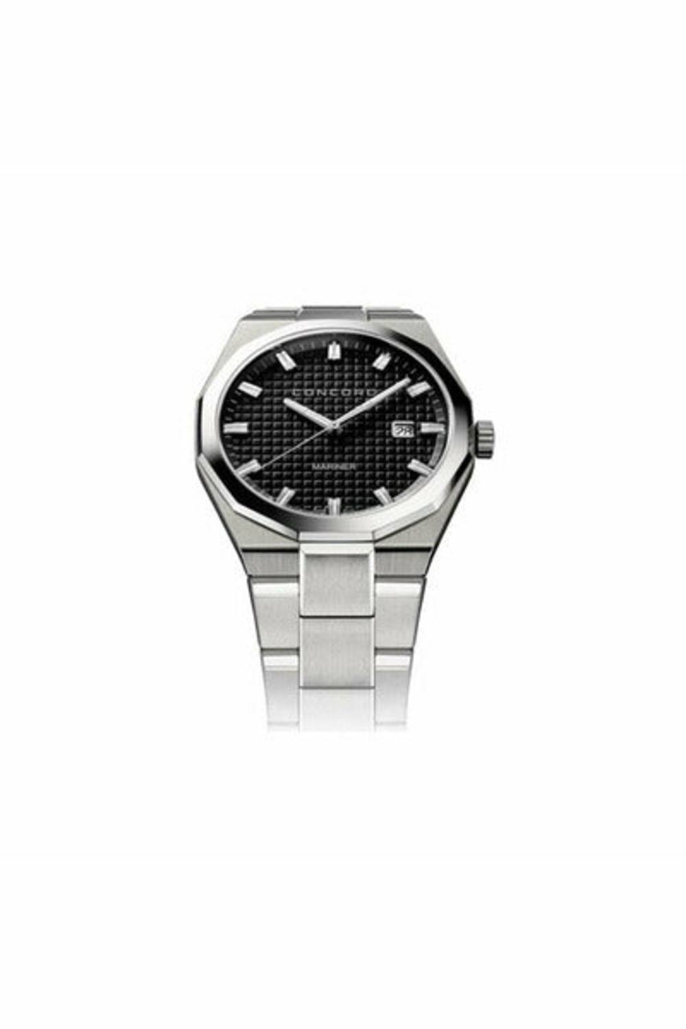 CONCORD MARINER ARABICA EDITION QUARTZ STEEL BALCK DIAL 41MM MEN'S WATCH-DUBAILUXURYWATCH