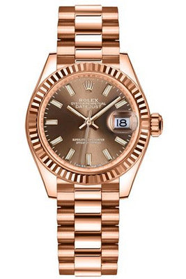 Rolex Lady-Datejust 28 Chocolate Dial Women's Watch 279175-DUBAILUXURYWATCH