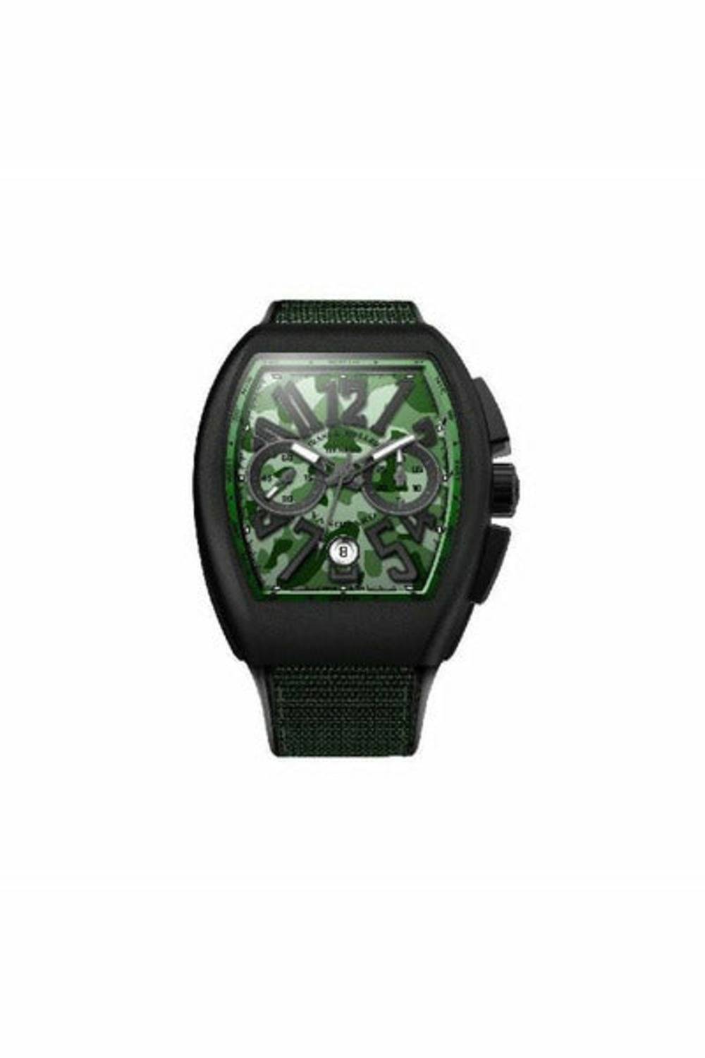 FRANCK MULLER VANGUARD GREEN CAMOUFLAGE V 45 CC DT TT NR MC VE-DUBAILUXURYWATCH