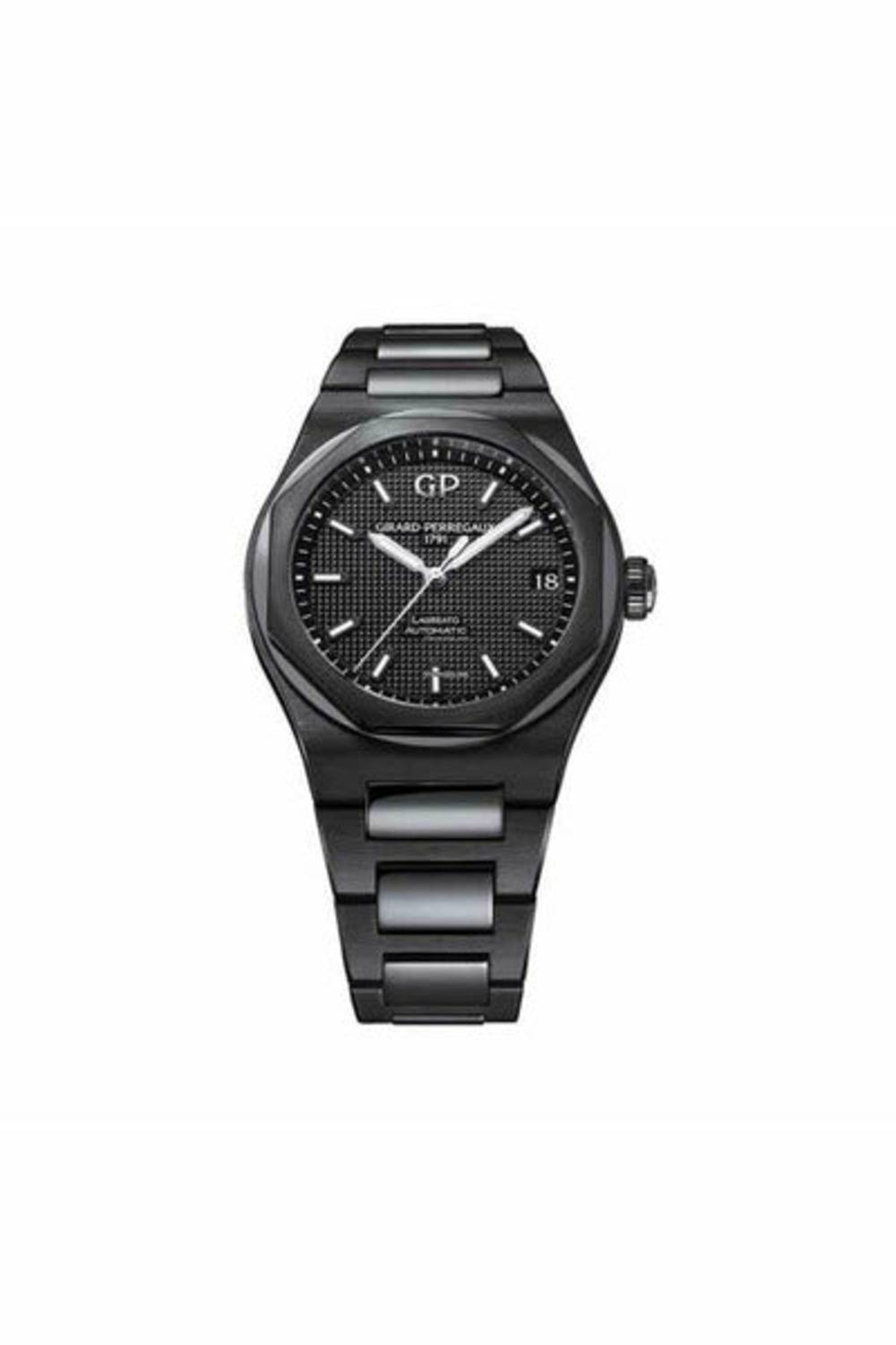 GIRARD PERREGAUX LAUREATO 42MM BLACK CERAMIC MEN'S WATCH-DUBAILUXURYWATCH