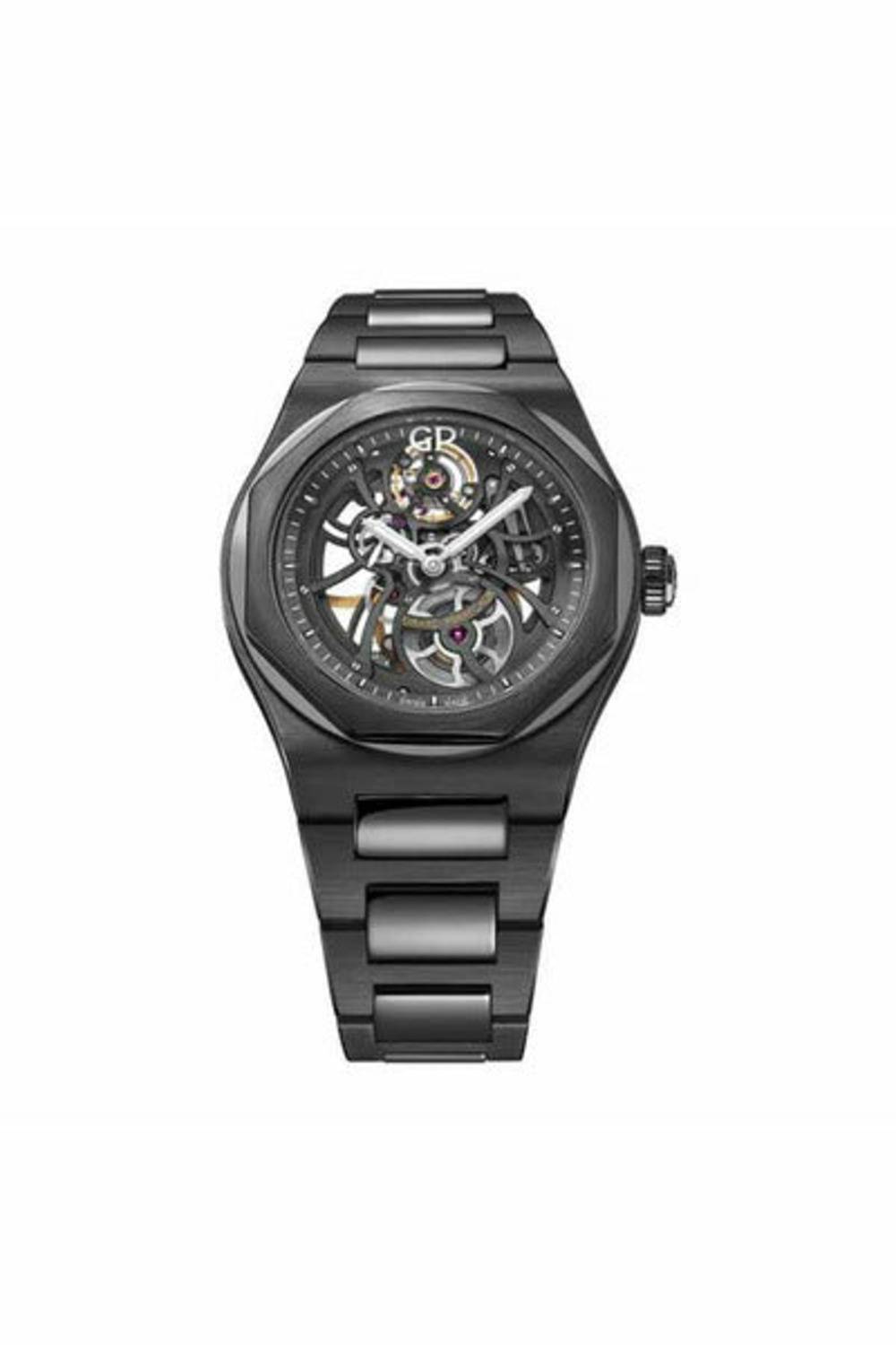 GIRARD PERREGAUX LAUREATO SKELETON 42MM BLACK CERAMIC MEN'S WATCH-DUBAILUXURYWATCH