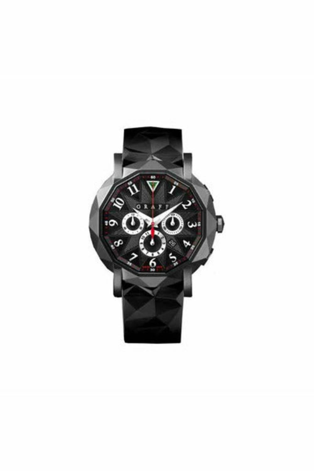 GRAFF CHRONOGRAFF 42MM BLACK STEEL PVD MEN'S WATCH-DUBAILUXURYWATCH