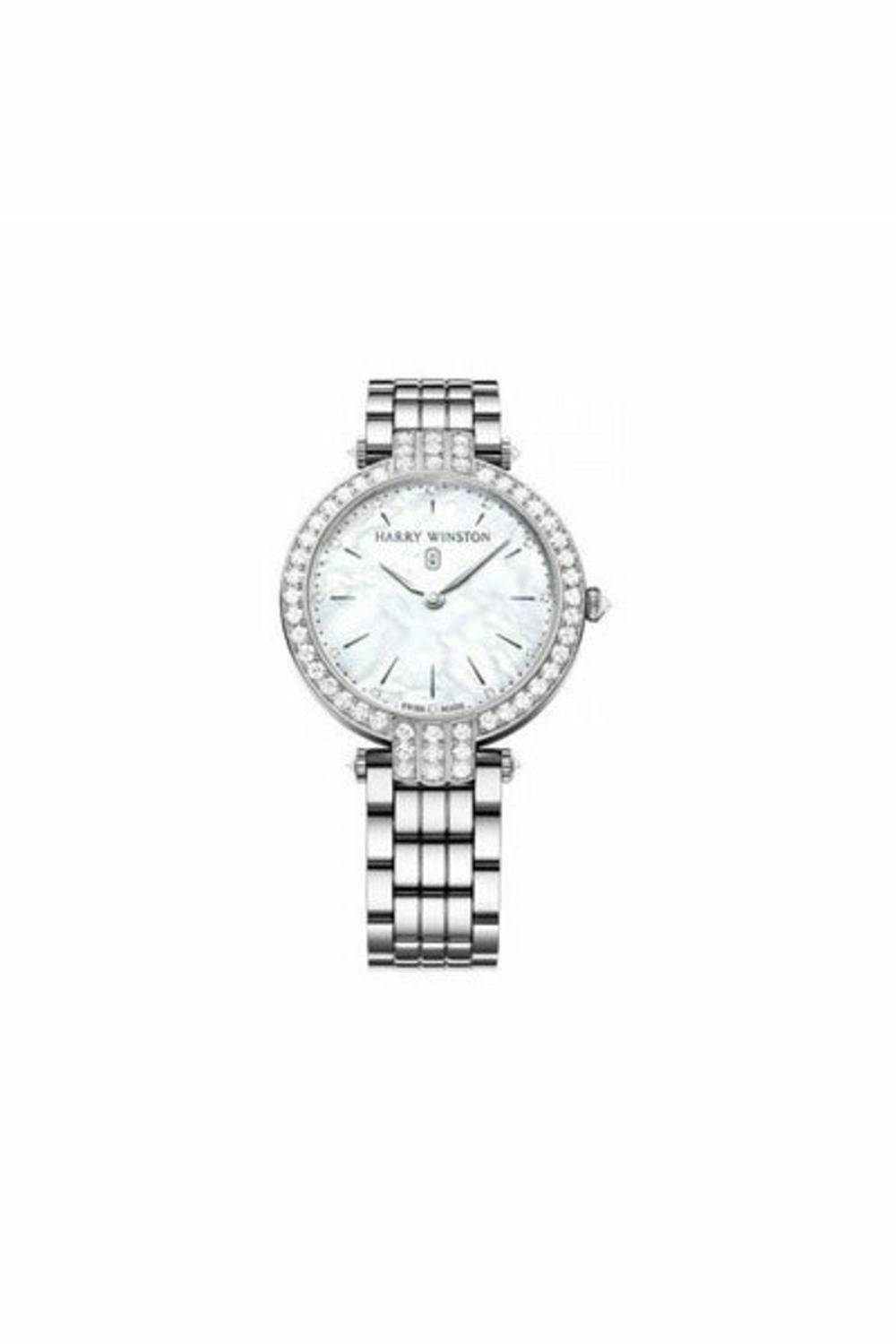 HARRY WINSTON PREMIER 18KT WHITE GOLD 36MM LADIES WATCH-DUBAILUXURYWATCH