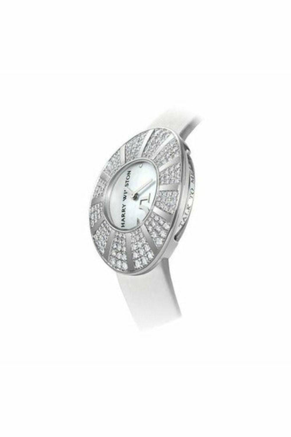 HARRY WINSTON TALK TO ME 40MM 18KT WHITE GOLD LADIES WATCH-DUBAILUXURYWATCH