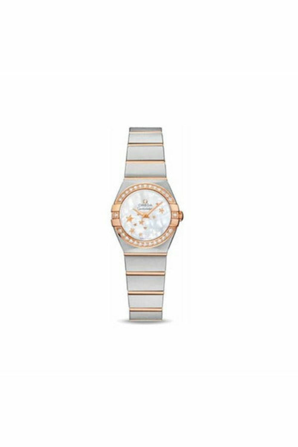 OMEGA CONSTELLATION STAINLESS STEEL & 18KT ROSE GOLD 24MM LADIES WATCH-DUBAILUXURYWATCH