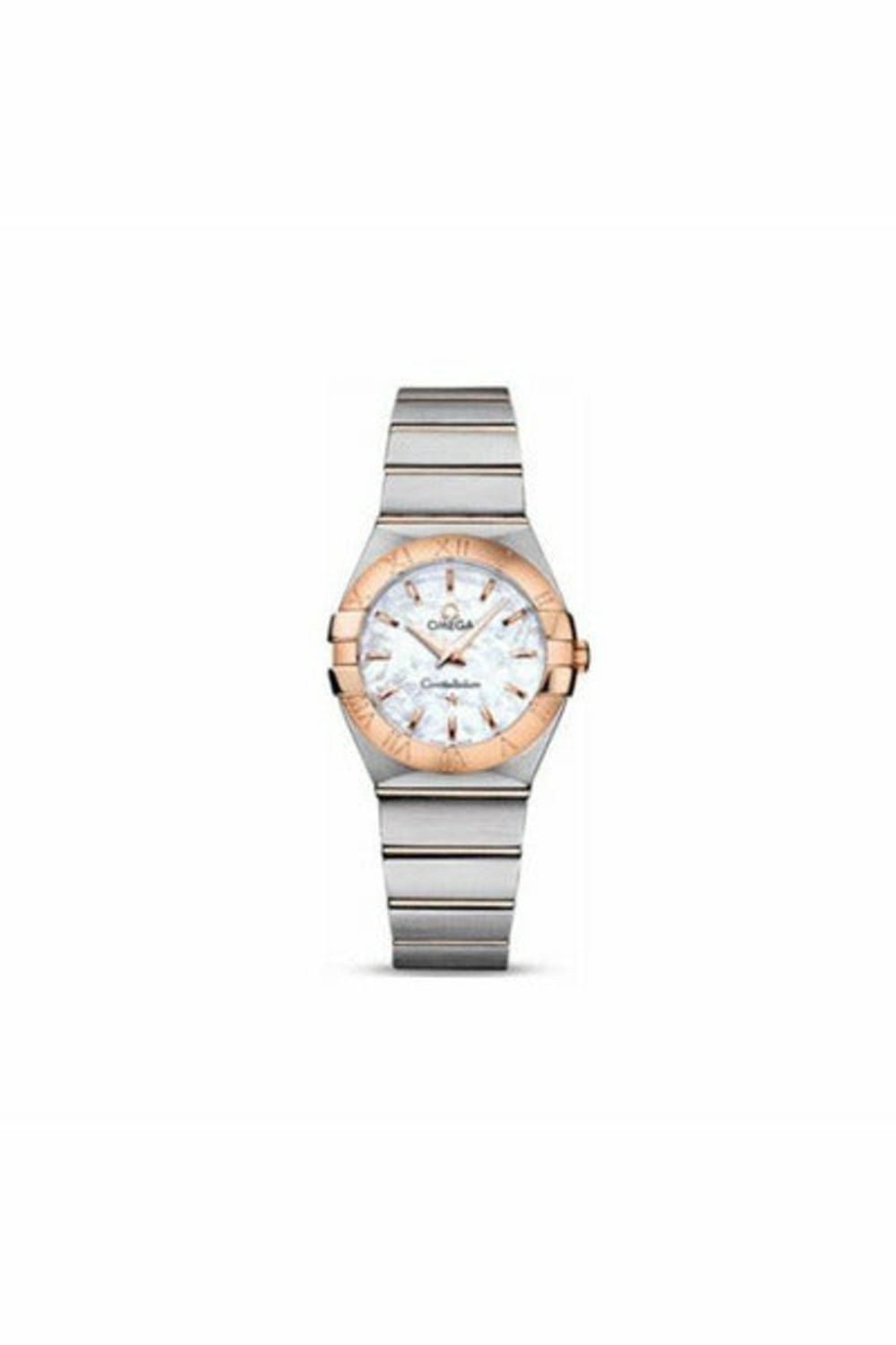 OMEGA CONSTELLATION STAINLESS STEEL & 18KT ROSE GOLD 27MM LADIES WATCH-DUBAILUXURYWATCH