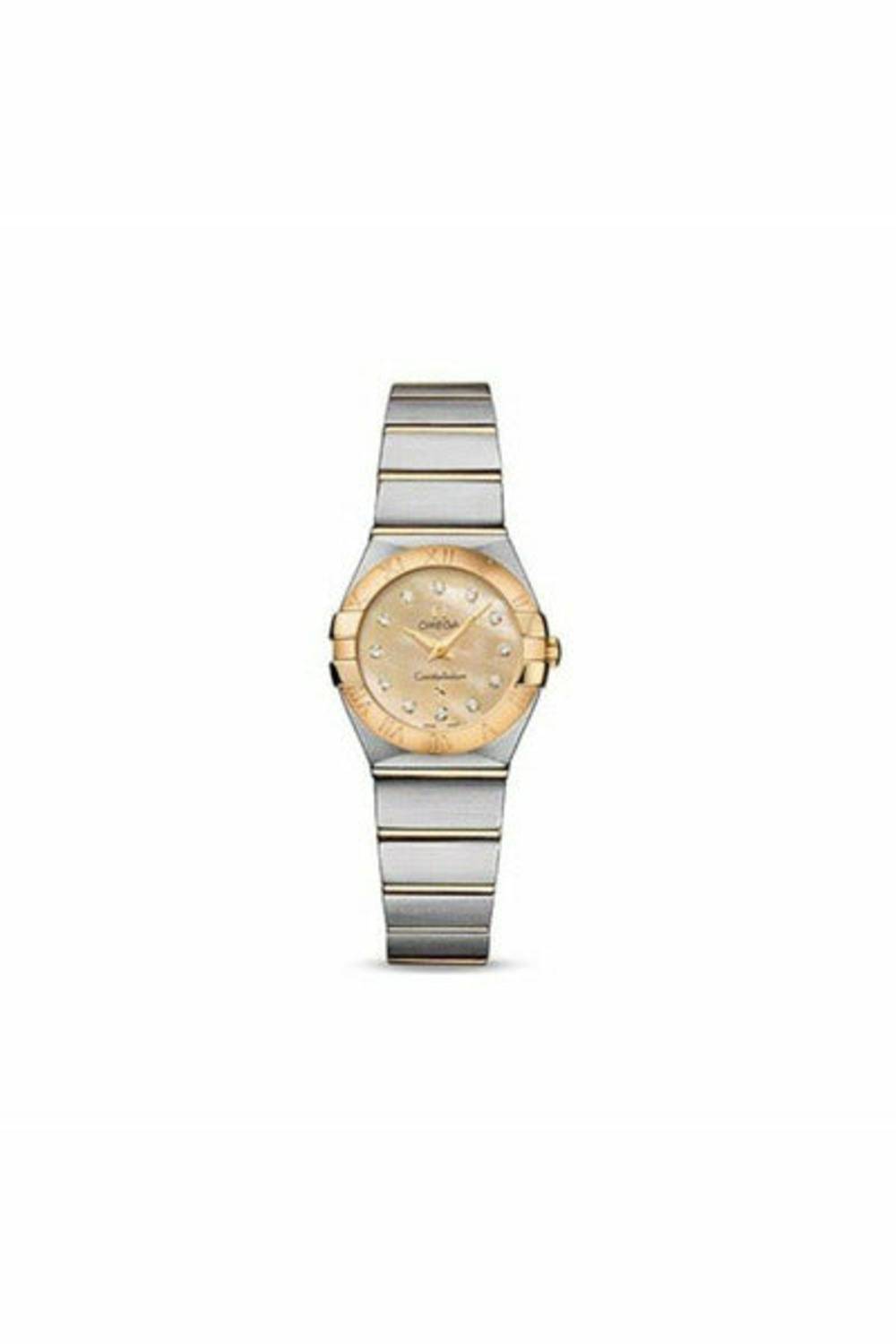 OMEGA CONSTELLATION STAINLESS STEEL & 18KT YELLOW GOLD 24MM LADIES WATCH-DUBAILUXURYWATCH