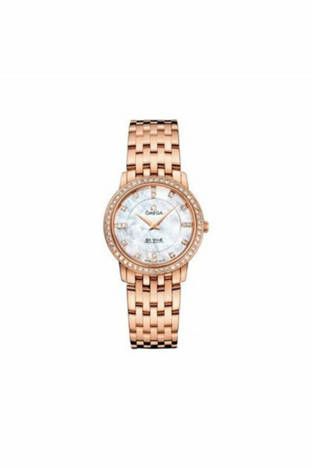 OMEGA DE VILLE 27MM 18KT ROSE GOLD LADIES WATCH-DUBAILUXURYWATCH