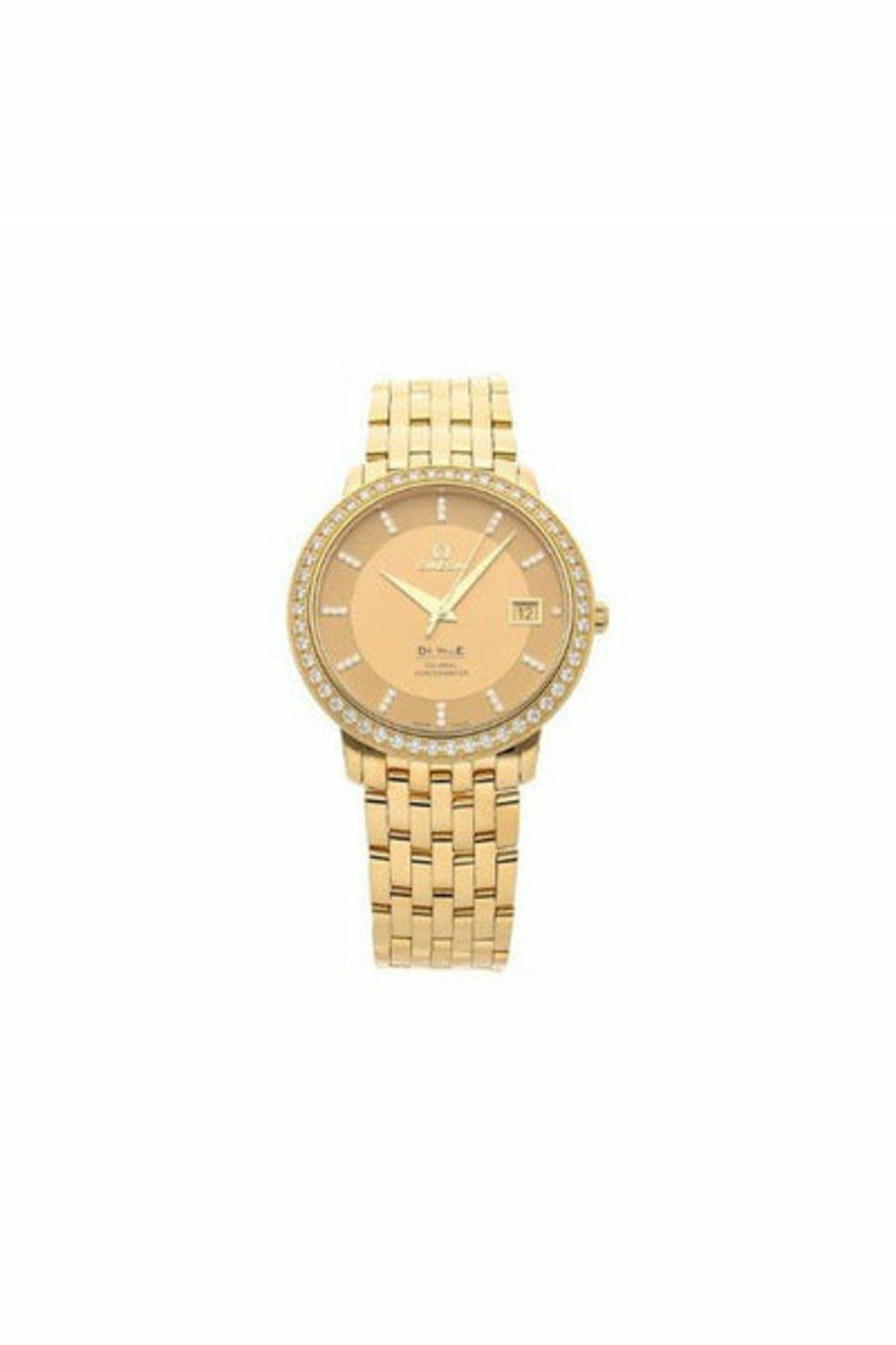 OMEGA DE VILLE PRESTIGE 36.5MM 18KT YELLOW GOLD LADIES WATCH-DUBAILUXURYWATCH