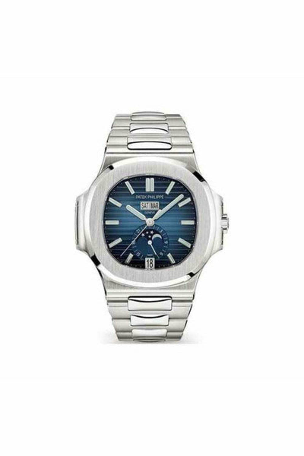 PATEK PHILIPPE NAUTILUS ANNUAL CALENDAR GRADIENT BLUE DIAL STAINLESS STEEL MEN'S WATCH Ref. 5726/1A-014-DUBAILUXURYWATCH