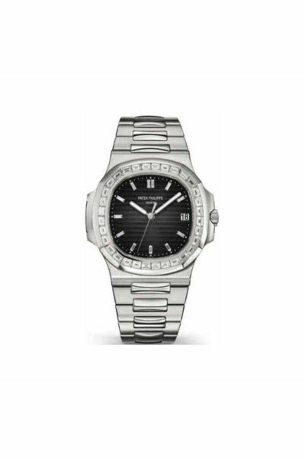 PATEK PHILIPPE NAUTILUS DIAMOND BEZEL PLATINUM LIMITED EDITION MEN'S WATCH Ref. 5711/110p-001-DUBAILUXURYWATCH