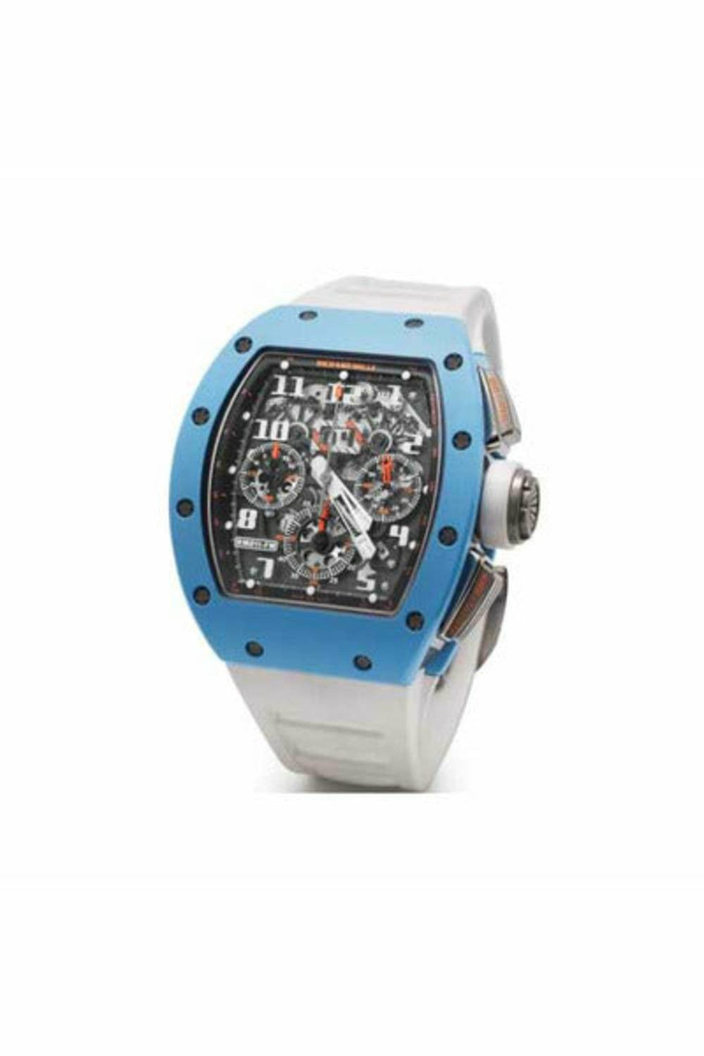 RICHARD MILLE FELIPE MASSA LAST EDITION 50MM x 43MM x 16MM TITANIUM & BLUE CERAMIC MEN'S WATCH-DUBAILUXURYWATCH