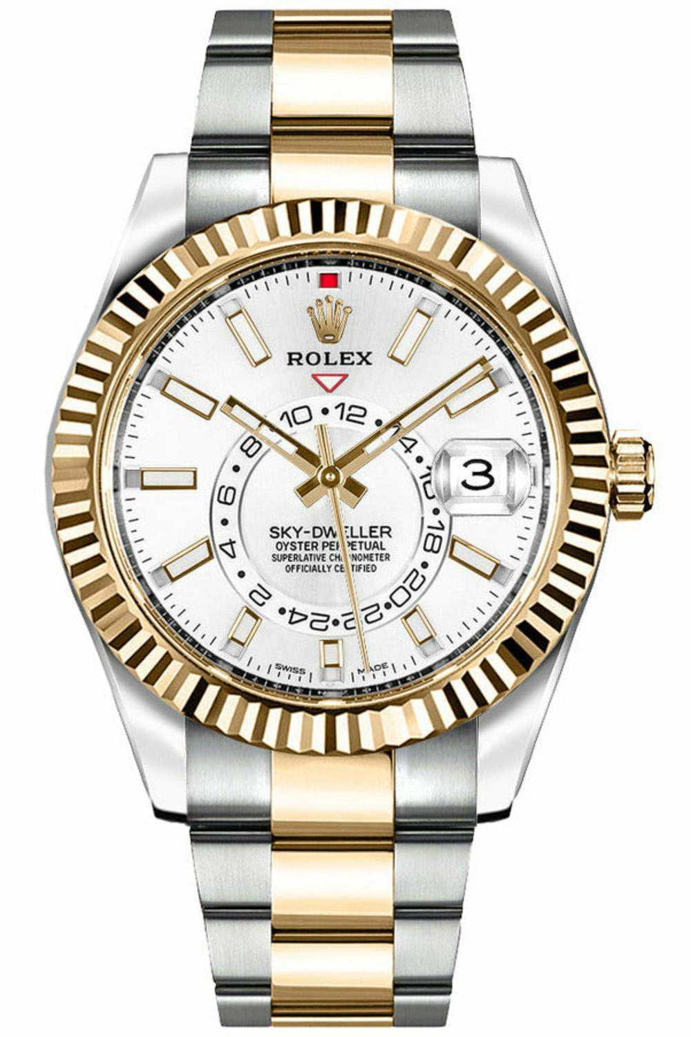 Rolex Sky-Dweller White Dial Men's Watch 326933-0009-DUBAILUXURYWATCH